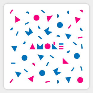 AMORE italian LOVE and pattern Sticker